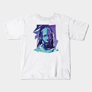 Woman illustration modern geometric Kids T-Shirt